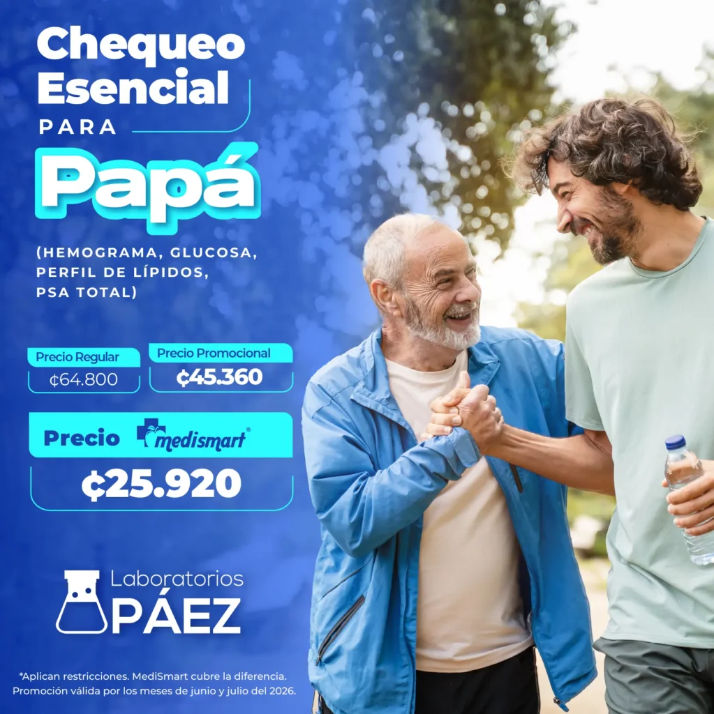 Hemograma, glucosa, perfil de lípidos y PSA Total.  